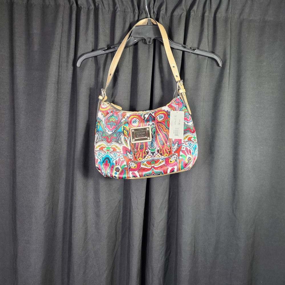 Nicole by Nicole Miller Paisley Shoulder Bag‎ Multicolor Hobo Purse BOHO NEW
